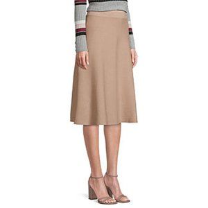 Liz Claiborne Beige Rayon Blend A-line Sweater Skirt